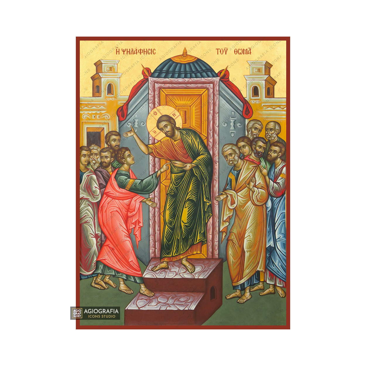 22k Assurance of St Thomas - Exclusive Mt Athos Gold Leaf Greek Icon