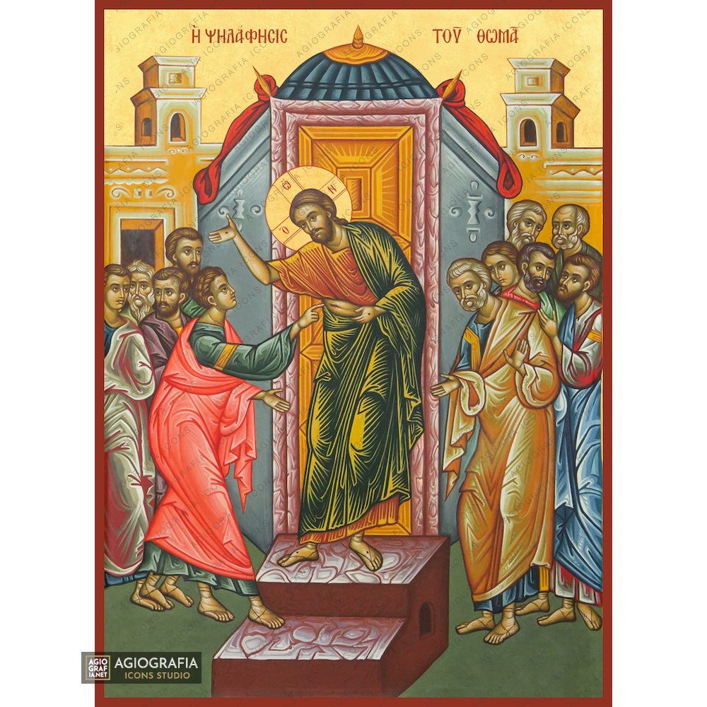 22k Assurance of St Thomas - Exclusive Mt Athos Gold Leaf Greek Icon