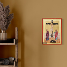 Crucifixion of The Lord Byzantine Orthodox Wood Icon with Gold Leaf