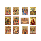 Set of 12 Great Feasts Gold Print Icons with Aged Gold Foil