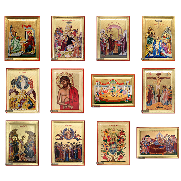 Set of 12 Festal Icons (Dodekaorto)