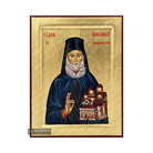 Elder Aimilianos of Simonopetra Handwritten Icon with Gold Leaves