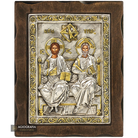 Holy Trinity Pure Silver and 24k Gold Plated Christian Icon