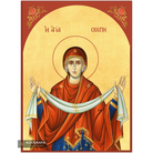 22k Holy Protection Of Theotokos Exclusive Gold Leaf Icon
