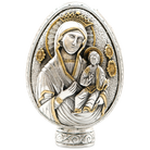 Jesus Christ - Virgin Mary Pure Silver and 24k Gold Plated Egg