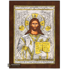 Jesus Christ The One Who Blesses Christian Orthodox Silver Plated Icon
