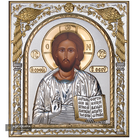 Jesus Christ God’s Wisdom Silver Gold Plated Wood Icon