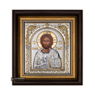 Jesus Christ God’s Wisdom Framed Silver Gold Plated Wood Icon