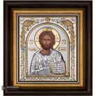 Jesus Christ God’s Wisdom Framed Silver Gold Plated Wood Icon