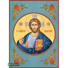 22k Jesus Christ the Almighty (Pantokrator) - Gold Leaf Orthodox Icon