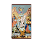 Resurrection of the Lord Christian Icon with Blue Background