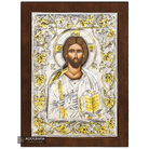 Jesus Christ The One Who Blesses Christian Orthodox Silver Plated Icon