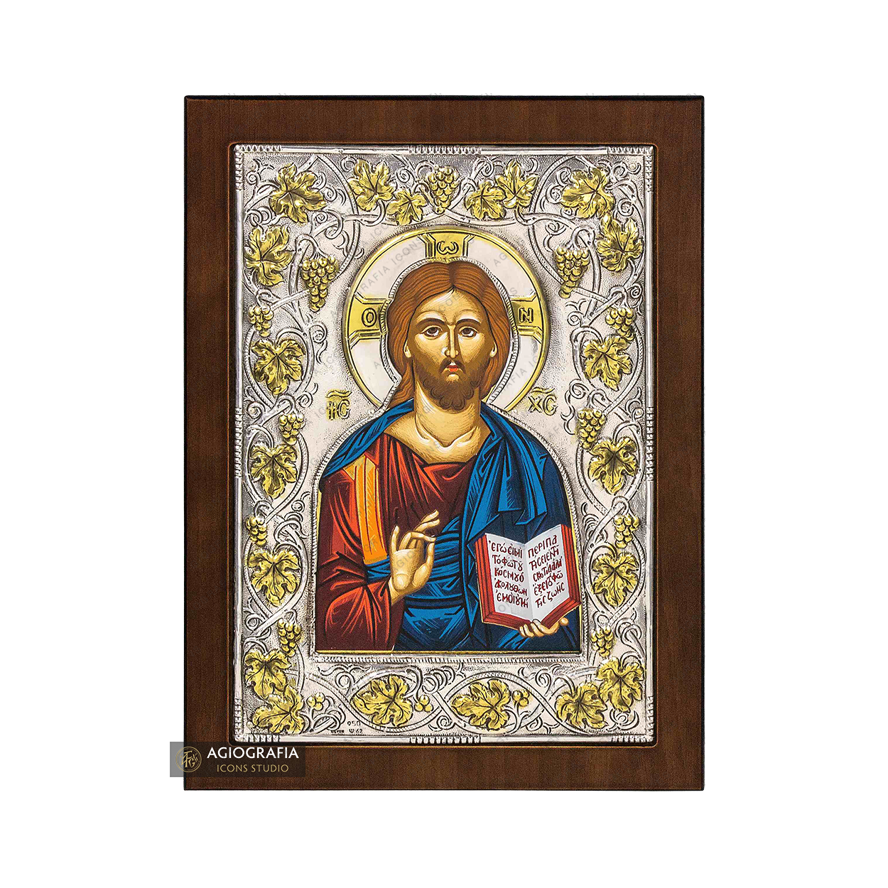 Jesus Christ Tree of Life Christian Orthodox Silver Plated Icon