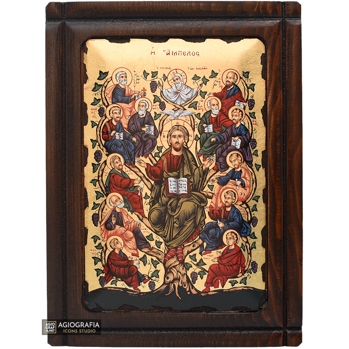 Jesus Christus Baum des Lebens (der Weinstock / Ampelos) christlich-orthodoxe Ikone