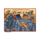 Jesus Christ Walking on the Water Gold Print Icon with Aged Gold Foil