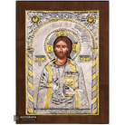 Jesus Christ Christian Orthodox Silver Plated Icon