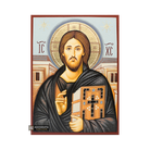 Jesus Christ Sinai Christian Byzantine Icon with Matte Gold Leaves