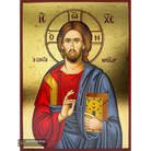 Jesus Christ the Almighty (Pantokrator) Gold Print Icon with Aged Gold Foil