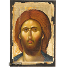 Jesus Christ the Almighty Greek Icon with Aged Gold Leaves