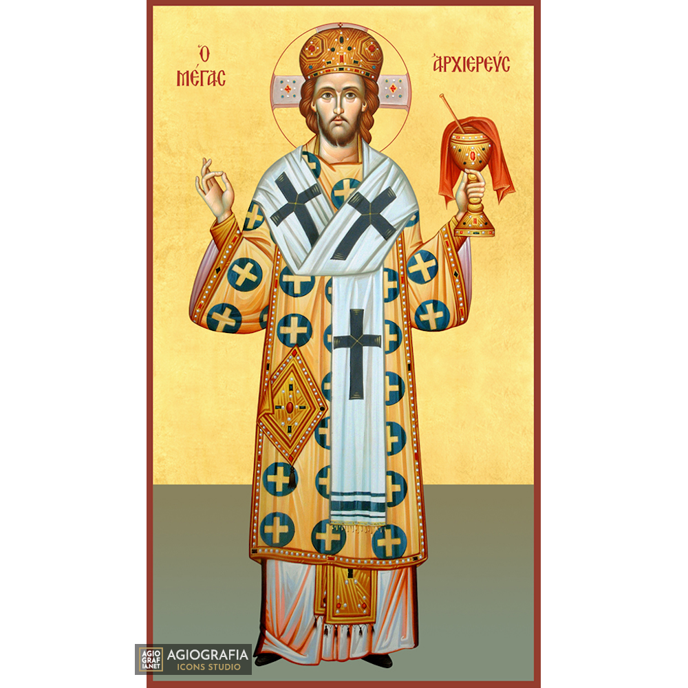 22k Jesus Christ Great Archbishop - Gold Leaf Christian Orthodox Icon