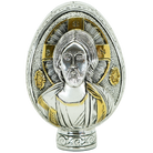 Jesus Christ - Virgin Mary Pure Silver and 24k Gold Plated Egg
