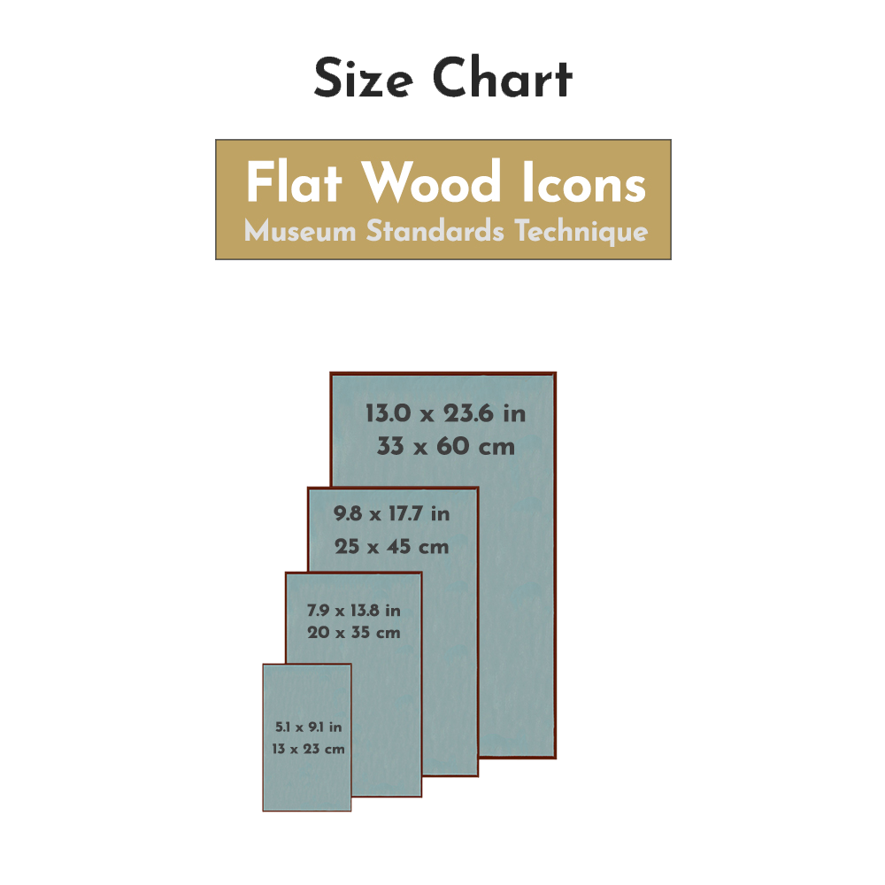 Size chart — Święty Grzegorz Palamas z Salonik