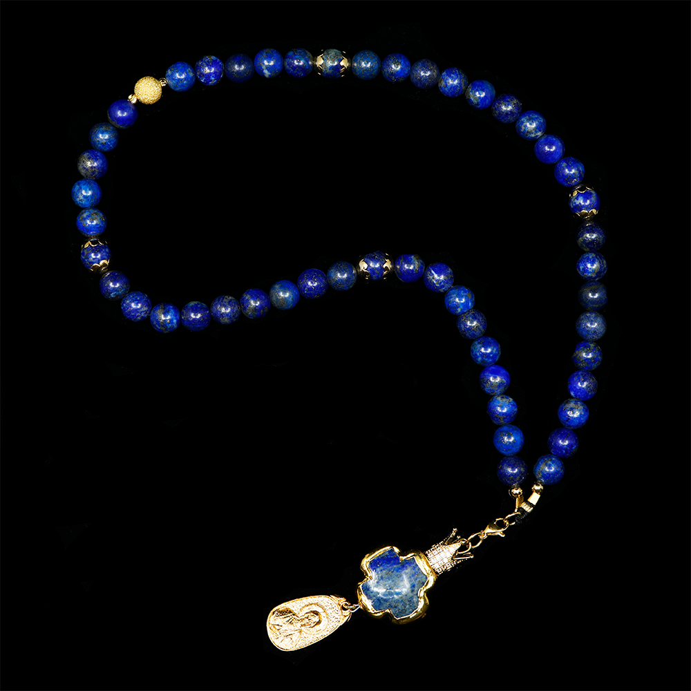 Orthodox Prayer Rope Lapis Lazuli – IC XC Pantokrator Cross