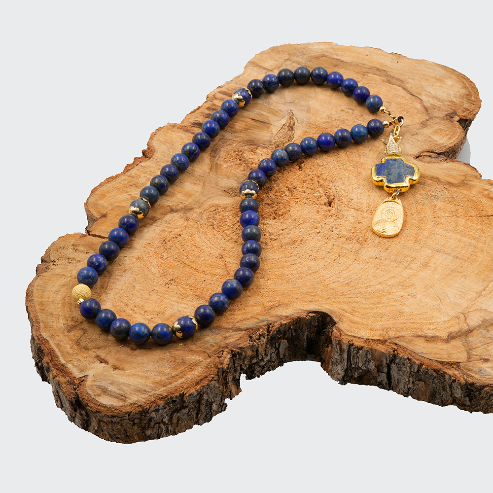 Orthodox Prayer Rope Lapis Lazuli – IC XC Pantokrator Cross