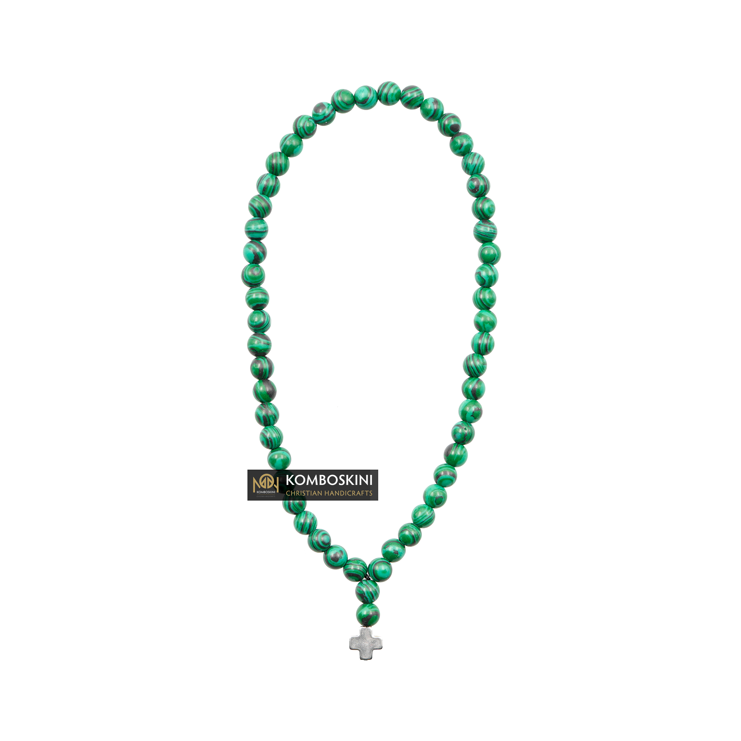 Prayer Rope of Malachite Semi-Precious Stones with 33 knots