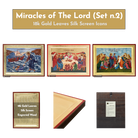 18k Miracles of The Lord Set - 3 Small Gold Leaf Icons Set