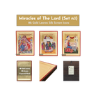 18k Miracles of The Lord Set - 3 Small Gold Leaf Icons Set