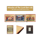 18k Miracles of The Lord Set - 3 Small Gold Leaf Icons set