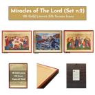 18k Miracles of The Lord Set - 3 Small Gold Leaf Icons Set