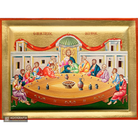 Set of 12 Feastal Christian Icons on Wood with Gold Leaf Background
