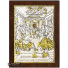 Mystical Supper Christian Christian Orthodox Silver Plated Icon