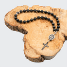 Onyx [Black] 925 Silver Sterling Plated 33 beads Christian Decorative Rosary