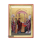 Presentation of the Lord at the Temple Greek Wood Icon with Gold Leaf