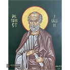 Prophet Jonah Handwritten Icon with Colored Background and 22k Halo