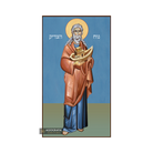 Rightful Noah (Hebrew Letters) Christian Icon with Blue Background