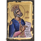 Prophet David Christian Icon with Aged Gold Leaves