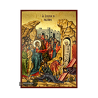 Raising of Lazarus Gold Print Orthodox Icon with Aged Gold Foil