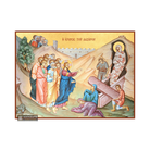 22k Raising of Lazarus Orthodox Icon with Gold Leaf Background