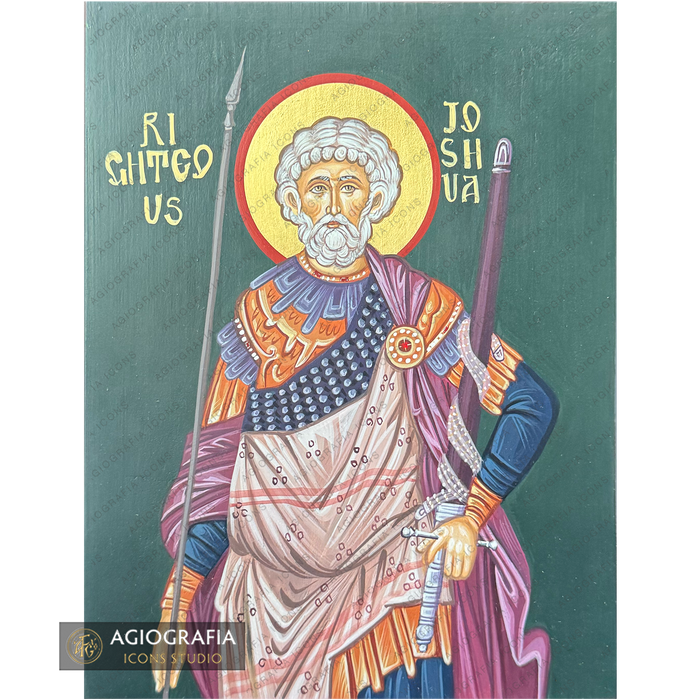 Righteous Joshua Handwritten Icon with Colored Background and 22k Halo