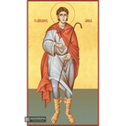 22k Rightful Abel Byzantine Greek Icon with Gold Leaf