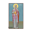 St Rebecca Christian Orthodox Wood Icon with Blue Background