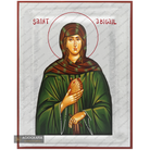 Exclusive Saint Abigail Icon with Pure Silver Leaves