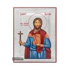 Exclusive Saint Alban Orthodox Icon with Pure Silver Leaves