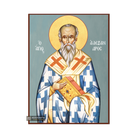 St Alexander Greek Orthodox Wood Icon with Blue Background