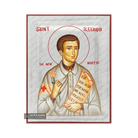 Exclusive St Alexander Schmorell Icon with Pure Silver Leaves