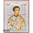Exclusive St Alexander Schmorell Icon with Pure Silver Leaves